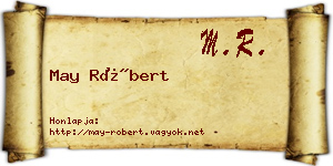 May Róbert névjegykártya