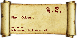 May Róbert névjegykártya